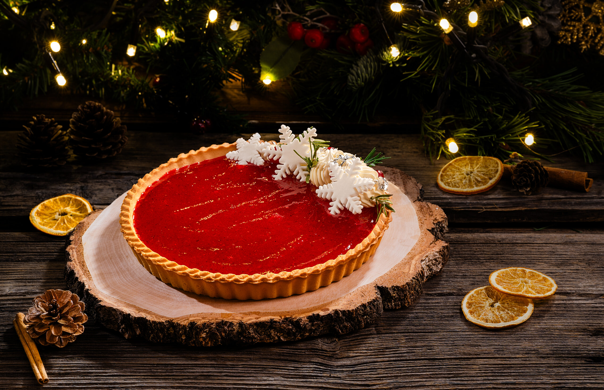 Tartaletė su spanguolių įdaru